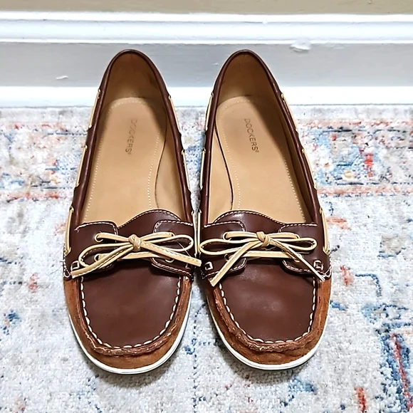 Dockers DKJENSA women's Leather Boat Shoes Loafers Versatile Shoes Size 7.5M. - Picture 2 of 4